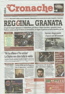 Cronache del salernitano Prima pagina